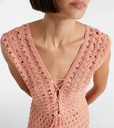 Anna Kosturova Jennifer crochet cotton minidress | Thumbnail 2