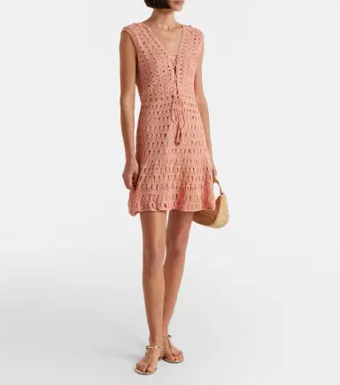 Anna Kosturova Jennifer crochet cotton minidress | Thumbnail 4