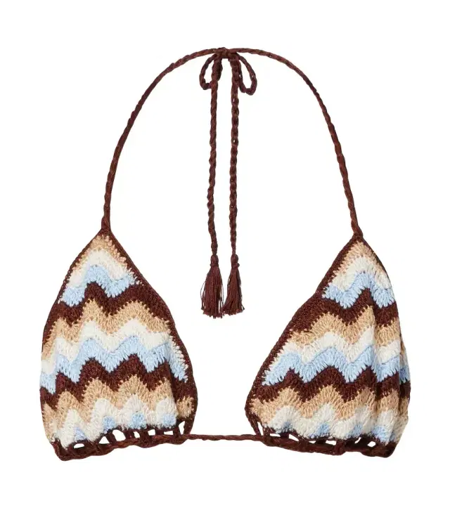 Summer Chevron crochet cotton bikini top