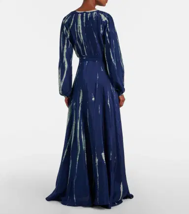 Anna Kosturova Tie-dye silk wrap maxi dress | Thumbnail 2