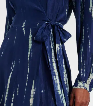 Anna Kosturova Tie-dye silk wrap maxi dress | Thumbnail 4