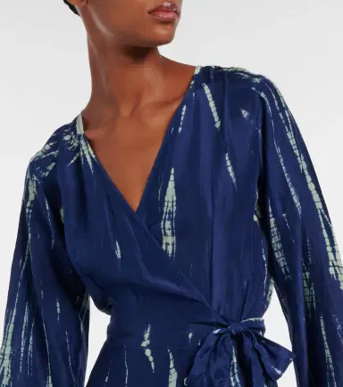 Anna Kosturova Tie-dye silk wrap maxi dress | Thumbnail 5