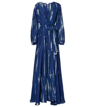 Anna Kosturova Tie-dye silk wrap maxi dress | Thumbnail 1