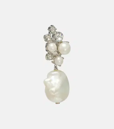 Givenchy Crystal Pearl asymmetric earrings | Thumbnail 3