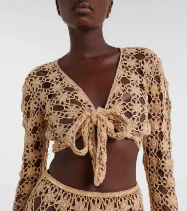 Anna Kosturova Bella Ballerina crochet cotton crop top | Thumbnail 3 Anna Kosturova Bella Ballerina crochet cotton crop top | Thumbnail 3