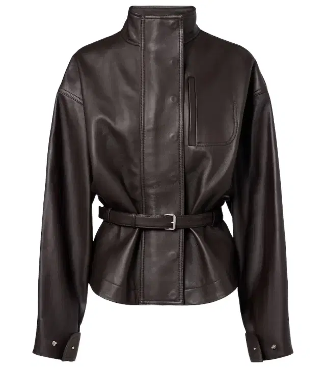 Ciro belted leather jacket