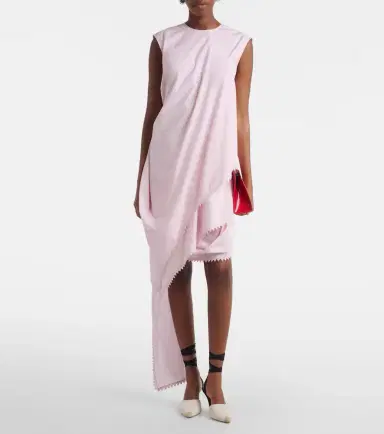 Jacquemus Traversin asymmetric cotton poplin minidress | Thumbnail 4