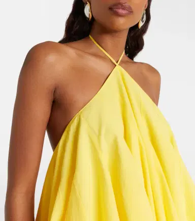 Jacquemus Triangle asymmetric cotton-blend minidress | Thumbnail 4