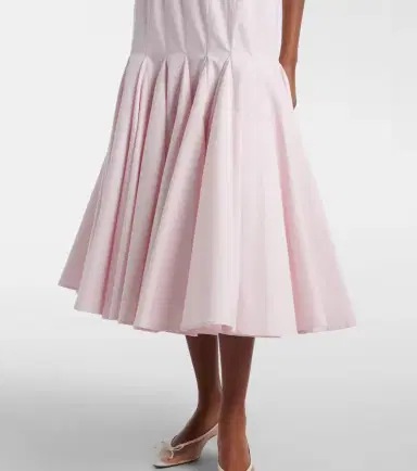 Jacquemus Agave pleated cotton poplin midi dress | Thumbnail 2