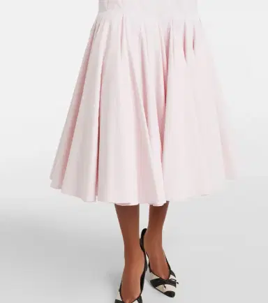 Jacquemus Agave pleated cotton poplin midi dress | Thumbnail 4