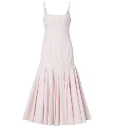 Jacquemus Agave pleated cotton poplin midi dress | Thumbnail 1