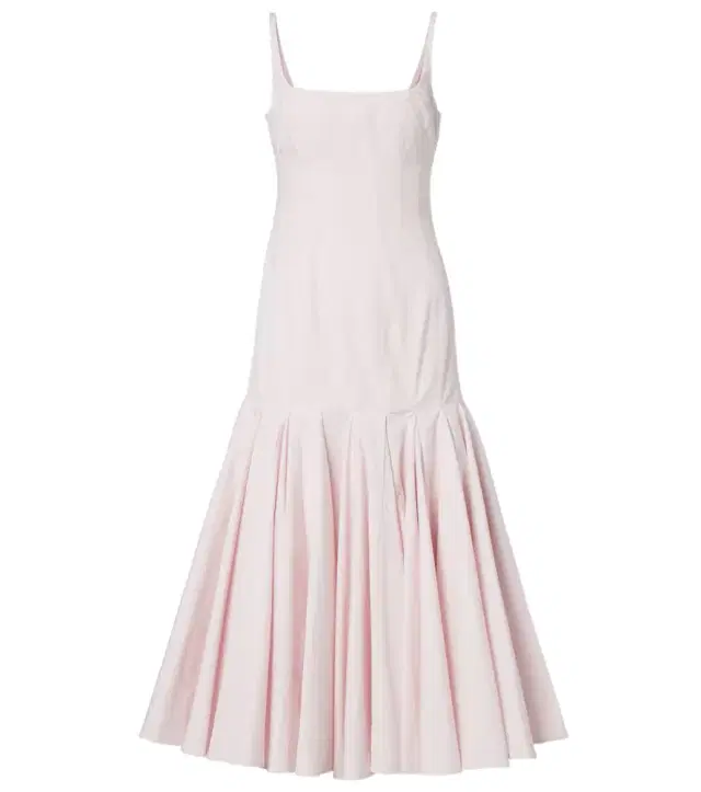 Jacquemus Agave pleated cotton poplin midi dress
