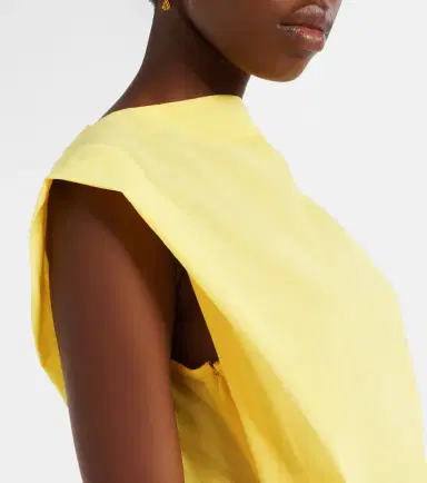 Jacquemus Drap cotton-blend poplin midi dress | Thumbnail 3