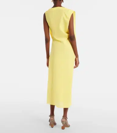 Jacquemus Drap cotton-blend poplin midi dress | Thumbnail 4