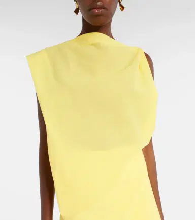 Jacquemus Drap cotton-blend poplin midi dress | Thumbnail 5