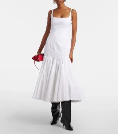 Jacquemus Cotton midi dress | Thumbnail 4 Jacquemus Cotton midi dress | Thumbnail 4