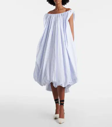 Jacquemus Lavande gathered striped midi dress | Thumbnail 3 Jacquemus Lavande gathered striped midi dress | Thumbnail 3