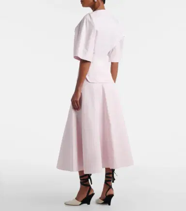 Jacquemus Triangle cotton poplin midi skirt | Thumbnail 5