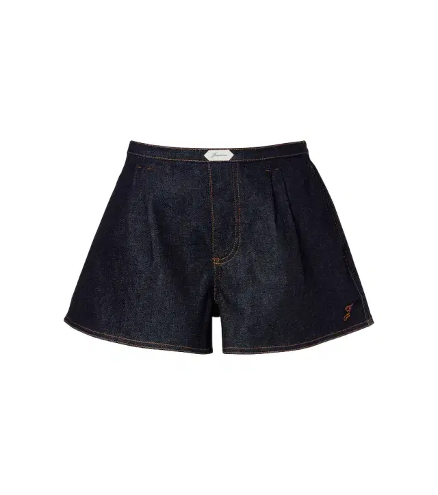 Logo denim shorts