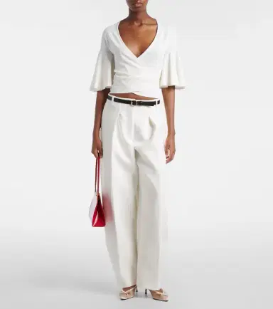 Jacquemus Paysan knitted jersey wrap top | Thumbnail 3 Jacquemus Paysan knitted jersey wrap top | Thumbnail 3
