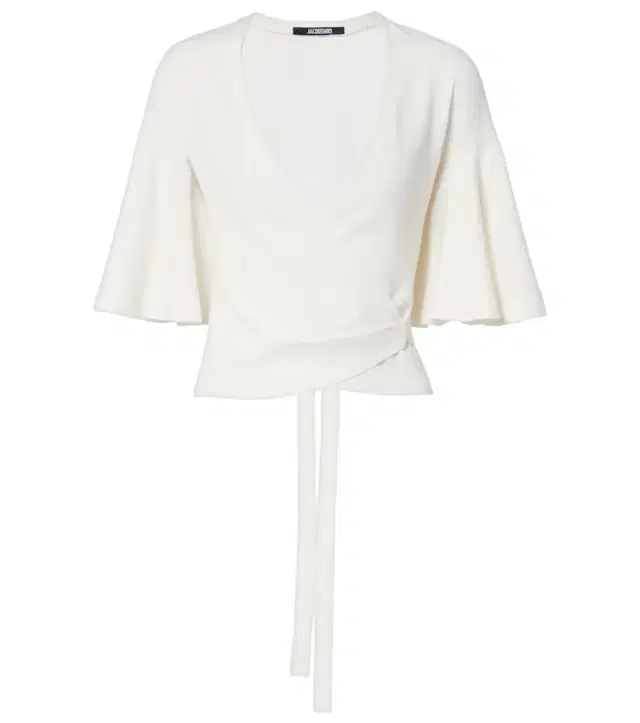 Jacquemus Paysan knitted jersey wrap top