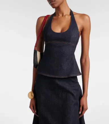 Jacquemus Lavoir de-Nîmes denim halterneck top | Thumbnail 2