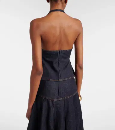 Jacquemus Lavoir de-Nîmes denim halterneck top | Thumbnail 6