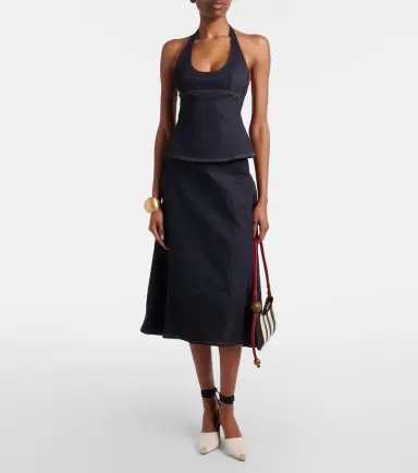 Jacquemus Lavoir de-Nîmes godet denim midi skirt | Thumbnail 3 Jacquemus Lavoir de-Nîmes godet denim midi skirt | Thumbnail 3