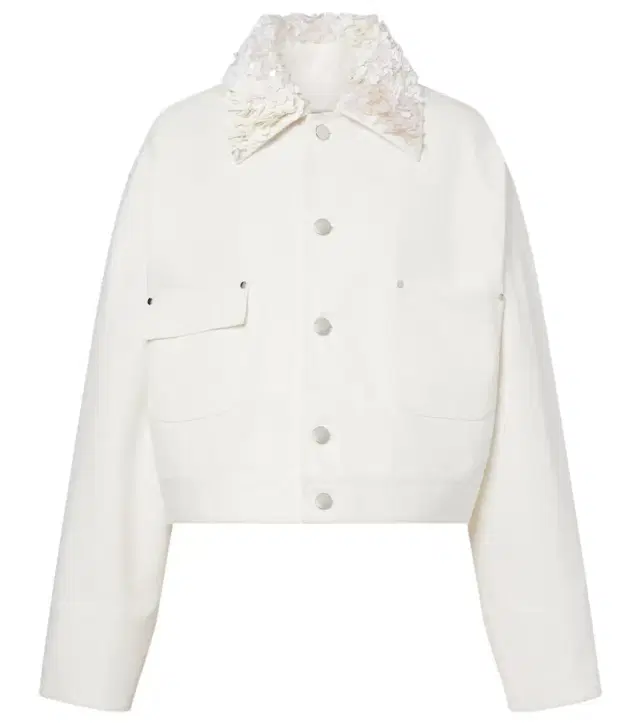 Sequined cotton drill jacket