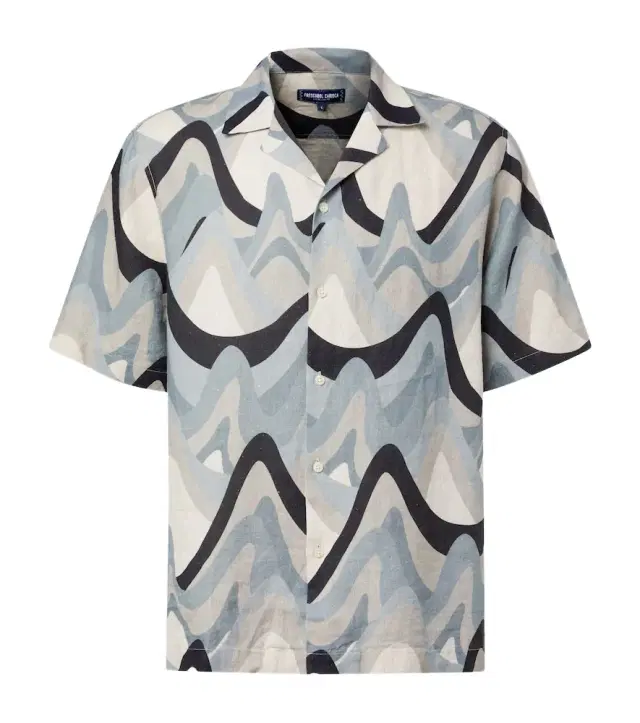 Frescobol Carioca Roberto printed linen bowling shirt