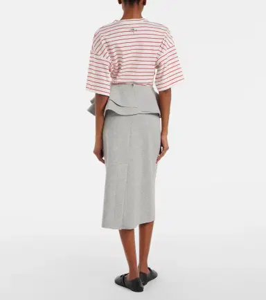 Plan C Ruffled cotton-blend midi skirt | Thumbnail 4 Plan C Ruffled cotton-blend midi skirt | Thumbnail 4