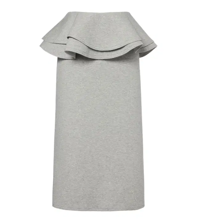 Ruffled cotton-blend midi skirt