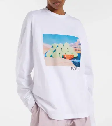 Plan C Printed cotton jersey T-shirt | Thumbnail 3