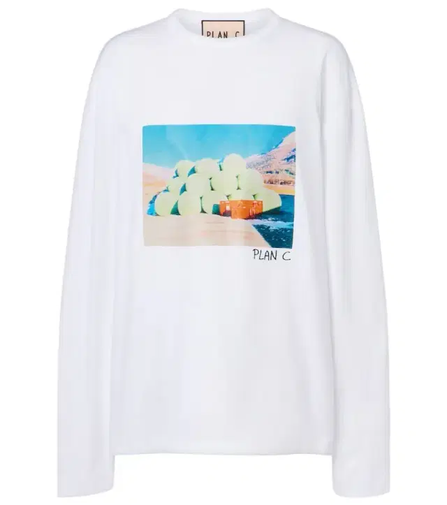 Plan C Printed cotton jersey T-shirt