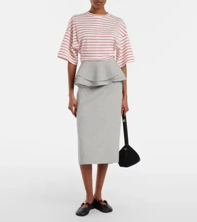 Plan C Striped cotton jersey T-shirt | Thumbnail 7