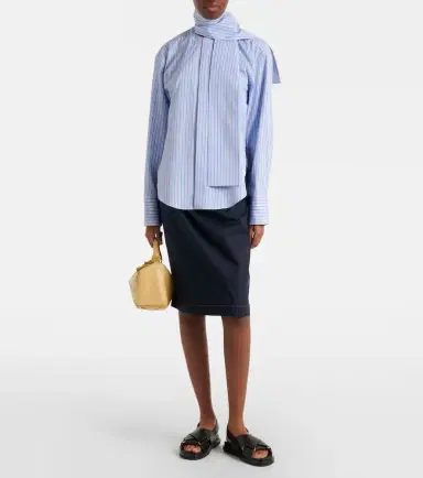 Plan C Cotton midi skirt | Thumbnail 3