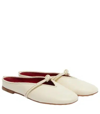 Bottega Veneta Rosa Intrecciato leather mules | Thumbnail 1 Bottega Veneta Rosa Intrecciato leather mules | Thumbnail 1