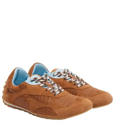Bottega Veneta Orbit Flash suede-trimmed sneakers | Thumbnail 1 Bottega Veneta Orbit Flash suede-trimmed sneakers | Thumbnail 1