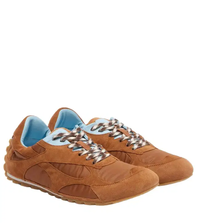 Orbit Flash suede-trimmed sneakers