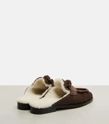 Bottega Veneta Astaire shearling-lined suede mules | Thumbnail 3 Bottega Veneta Astaire shearling-lined suede mules | Thumbnail 3