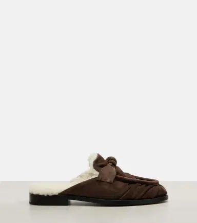 Bottega Veneta Astaire shearling-lined suede mules | Thumbnail 4 Bottega Veneta Astaire shearling-lined suede mules | Thumbnail 4