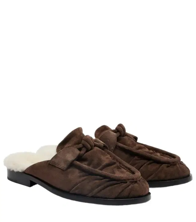 Bottega Veneta Astaire shearling-lined suede mules