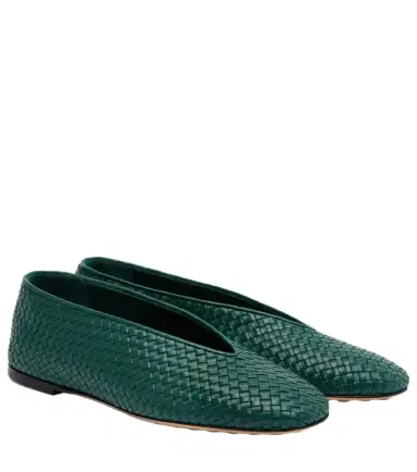 Bottega Veneta Rosa Intrecciato leather ballet flats | Thumbnail 1