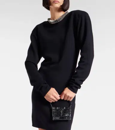 Saint Laurent Cassandre Micro embellished top-handle bag | Thumbnail 5