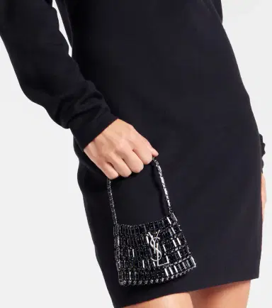 Saint Laurent Cassandre Micro embellished top-handle bag | Thumbnail 6