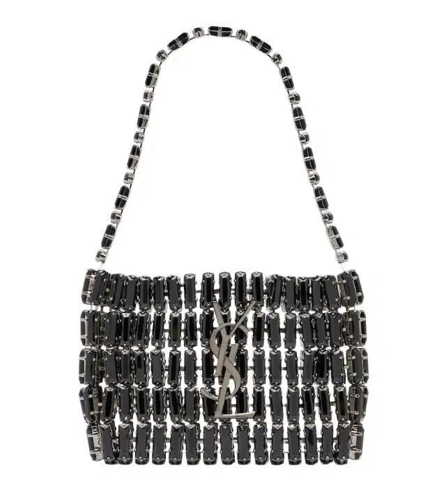 Saint Laurent Cassandre Micro embellished top-handle bag
