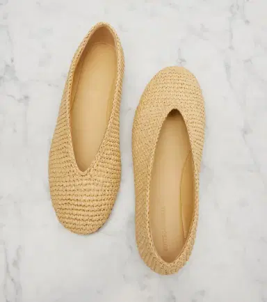 Bottega Veneta Rosa raffia ballet flats | Thumbnail 4