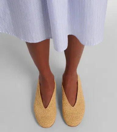 Bottega Veneta Rosa raffia ballet flats | Thumbnail 6