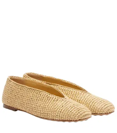 Bottega Veneta Rosa raffia ballet flats | Thumbnail 1