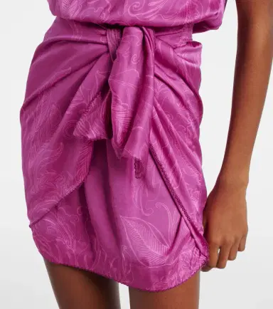 Poupette St Barth Celie satin jacquard minidress | Thumbnail 4